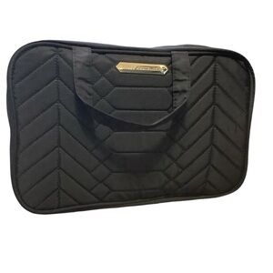 AIMEE KESTENBERG BLACK QUILTED HANGING COSMETIC/ TOILETRY BAG